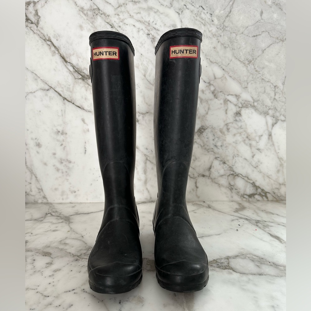 Hunter rubber boots-washed black size EU 37